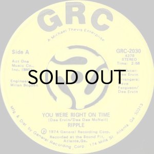 画像1: RIPPLE / YOU WERE RIGHT ON TIME (45's) (1)