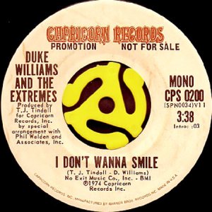 画像1: DUKE WILLIAMS AND THE EXTREMES / I DON'T WANNA SMILE (45's) (1)