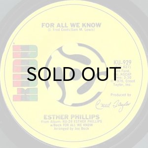 画像1: ESTHER PHILLIPS / FOR ALL WE KNOW b/w FEVER (45's) (1)