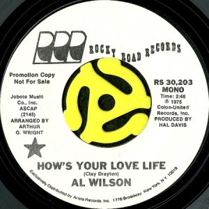 画像1: AL WILSON / HOW'S YOUR LOVE LIFE (45's) (WHITE PROMO) (1)