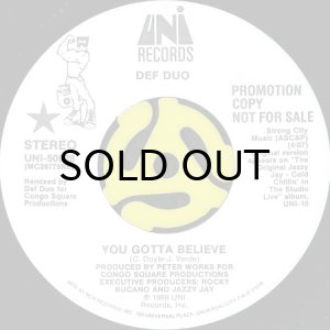 画像2: DEF DUO / YOU GOTTA BELIEVE (45's) (WHITE PROMO) (2)