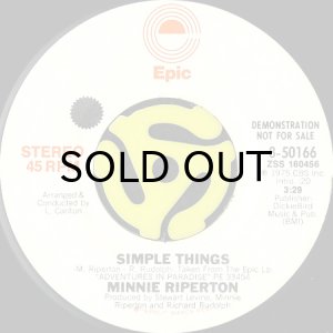 画像2: MINNIE RIPERTON / SIMPLE THINGS (45's) (WHITE PROMO) (2)