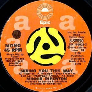 画像1: MINNIE RIPERTON / SEEING YOU THIS WAY (45's) (WHITE PROMO) (1)