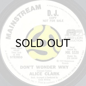 画像2: ALICE CLARK / I KEEP IT HID b/w DON'T WONDER WHY (45's) (WHITE PROMO) (2)