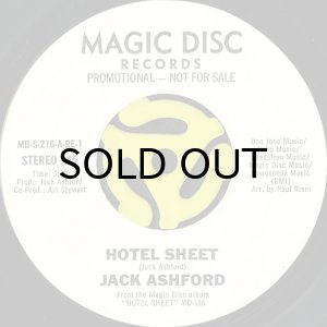 画像1: JACK ASHFORD / HOTEL SHEET (45's) (WHITE PROMO) (1)