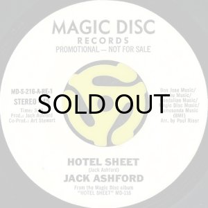 画像2: JACK ASHFORD / HOTEL SHEET (45's) (WHITE PROMO) (2)
