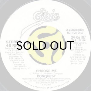 画像2: CONQUEST / CHOOSE ME (45's) (WHITE PROMO) (2)