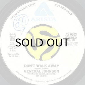 画像2: GENERAL JOHNSON / DON'T WALK AWAY (45's) (WHITE PROMO) (2)