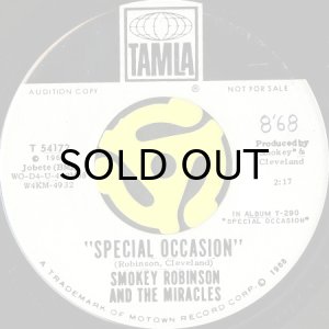 画像2: SMOKEY ROBINSON AND THE MIRACLES / SPECIAL OCCASION (45's) (WHITE PROMO) (2)