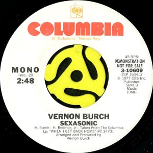 画像1: VERNON BURCH / SEXASONIC (45's) (WHITE PROMO) (1)