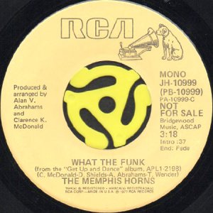 画像1: THE MEMPHIS HORNS / WHAT THE FUNK (45's) (PROMO) (1)