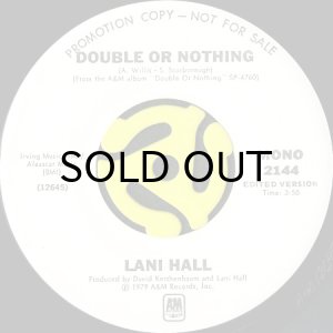 画像1: LANI HALL / DOUBLE OR NOTHING (45's) (WHITE PROMO) (1)