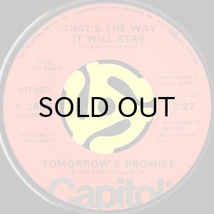 画像2: TOMORROW'S PROMISE / THAT'S THE WAY IT WILL STAY (45's) (PROMO) (2)