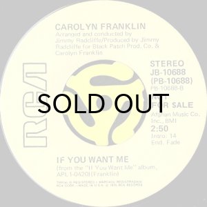 画像2: CAROLYN FRANKLIN / I CAN'T HELP MY FEELING SO BLUE b/w IF YOU WANT ME (45's) (2)