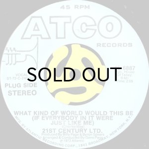 画像2: 21ST CENTURY LTD. / WHAT KIND OF WORLD WOULD THIS BE (IF EVERYBODY IN IT WERE JUST LIKE ME) (45's) (WHITE PROMO) (2)