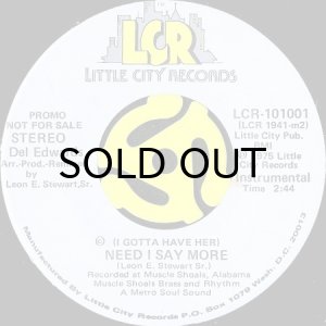 画像2: DEL EDWARDS / (I GOTTA HAVE HER) NEED I SAY MORE (45's) (2)
