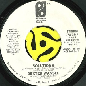 画像2: DEXTER WANSEL / SOLUTIONS (45's) (WHITE PROMO) (2)