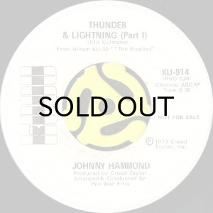 画像1: JOHNNY HAMMOND / THUNDER & LIGHTNING (45's) (WHITE PROMO) (1)