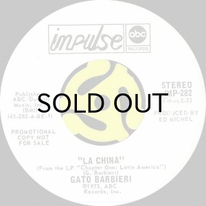 画像2: GATO BARBIERI / LA CHINA (45's) (WHITE PROMO) (2)