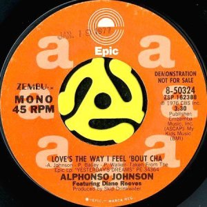 画像1: ALPHONSO JOHNSON / LOVE'S THE WAY I FEEL 'BOUT CHA (45's) (WHITE PROMO) (1)