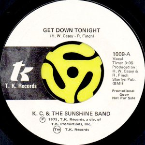 画像2: KC & THE SUNSHINE BAND / GET DOWN TONIGHT (45's) (WHITE PROMO) (2)