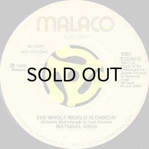 画像1: NATURAL HIGH / THE WHOLE WORLD IS DANCIN' (45's) (PROMO) (1)