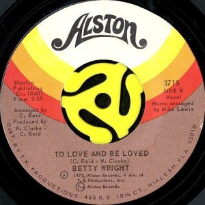 画像1: BETTY WRIGHT / TO LOVE AND BE LOVED (45's) (1)