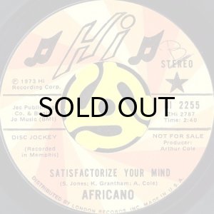 画像2: AFRICANO / SATISFACTORIZE YOUR MIND (45's) (PROMO) (2)