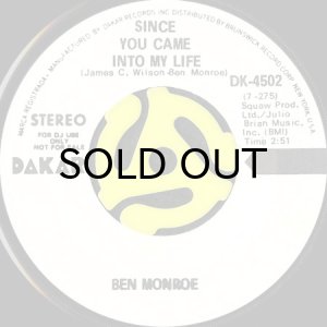 画像2: BEN MONROE / SINCE YOU CAME INTO MY LIFE (45's) (WHITE PROMO) (2)