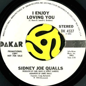 画像2: SIDNEY JOE QUALLS / I ENJOY LOVING YOU (45's) (WHITE PROMO) (2)
