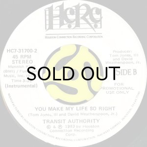 画像2: TRANSIT AUTHORITY / YOU MAKE MY LIFE SO RIGHT (45's) (WHITE PROMO) (2)