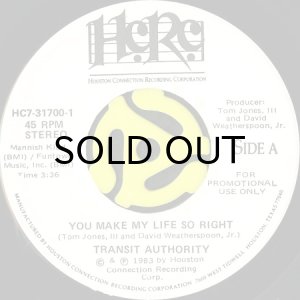 画像1: TRANSIT AUTHORITY / YOU MAKE MY LIFE SO RIGHT (45's) (WHITE PROMO) (1)