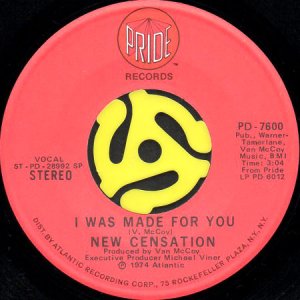 画像2: NEW CENSATION / FIRST ROUND KNOCKOUT b/w I WAS MADE FOR YOU (45's) (2)