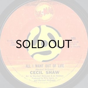画像2: CECIL SHAW / WHAT DO YOU WANT FROM ME, GIRL? b/w ALL I WANT OUT OF LIFE (45's) (2)