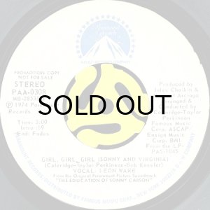 画像2: LEON WARE / GIRL, GIRL, GIRL (SONNY AND VIRGINIA) (45's) (PROMO) (2)