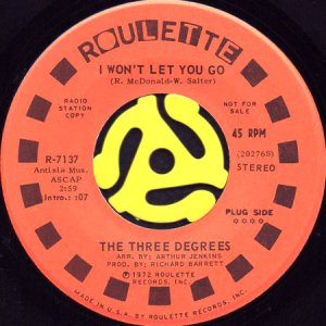 画像2: THE THREE DEGREES / I WON'T LET YOU GO (45's) (WHITE PROMO) (2)