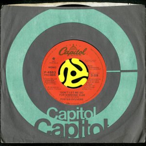 画像3: FOSTER SYLVERS / DON'T LET ME GO FOR SOMEONE ELSE (45's) (PROMO) (3)