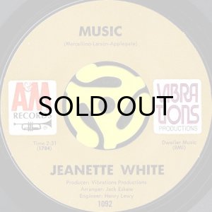 画像1: JEANETTE WHITE / MUSIC b/w NO SUNSHINE (45's) (1)