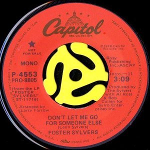 画像1: FOSTER SYLVERS / DON'T LET ME GO FOR SOMEONE ELSE (45's) (PROMO) (1)