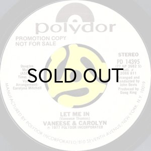 画像2: VANEESE & CAROLYN / LET ME IN (45's) (WHITE PROMO) (2)