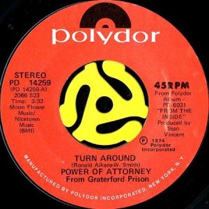 画像1: POWER OF ATTORNEY / TURN AROUND b/w JELLY ROLL (45's) (1)