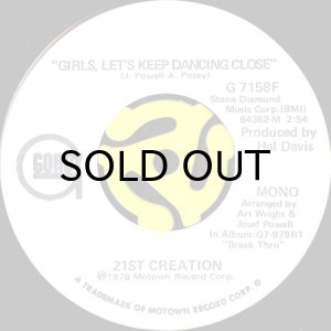 画像1: 21ST CREATION / GIRLS, LET'S KEEP DANCING CLOSE (45's) (WHITE PROMO) (1)