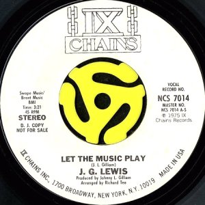 画像2: J.G. LEWIS / LET THE MUSIC PLAY (45's) (WHITE PROMO) (2)