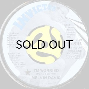 画像1: MELVIN DAVIS / I'M WORRIED b/w JUST AS LONG (45's) (1)