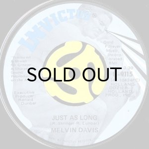 画像2: MELVIN DAVIS / I'M WORRIED b/w JUST AS LONG (45's) (2)