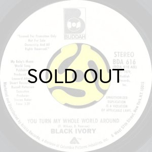 画像2: BLACK IVORY / YOU TURN MY WHOLE WORLD AROUND (45's) (WHITE PROMO) (2)