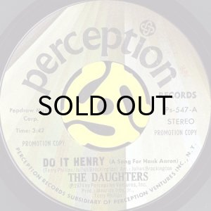 画像2: THE DAUGHTERS / DO IT HENRY (A SONG FOR HANK AARON) (45's) (PROMO) (2)
