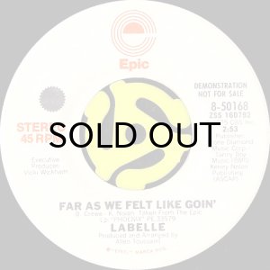 画像2: LABELLE / FAR AS WE FELT LIKE GOIN' (45's) (PROMO) (2)