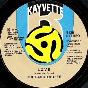 画像2: THE FACTS OF LIFE / CAUGHT IN THE ACT (OF GETTIN' IT ON) b/w L-O-V-E (45's) (2)