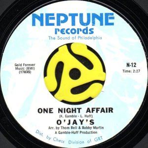 画像1: O'JAYS / ONE NIGHT AFFAIR b/w THERE'S SOMEONE (45's) (1)